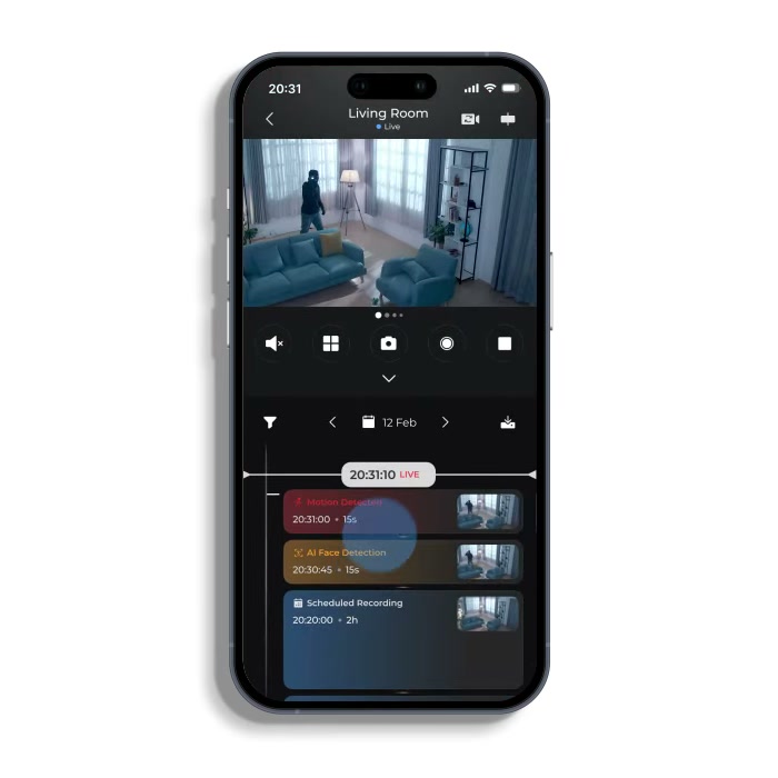 The alarm app on a smartphone